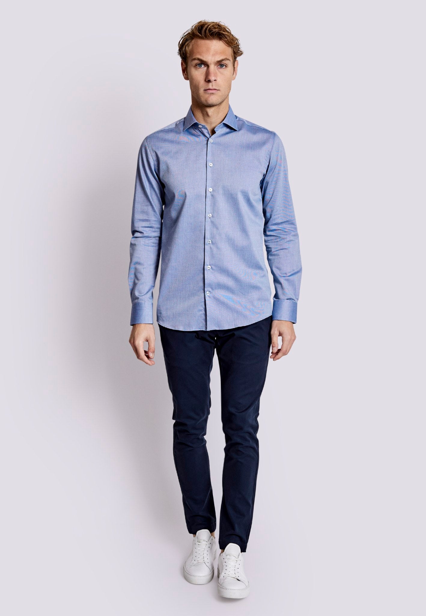 BS Domingo Slim Fit Skjorta - Blue