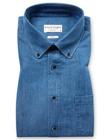 BS Middlecoff Casual Slim Fit Skjorta - Blue