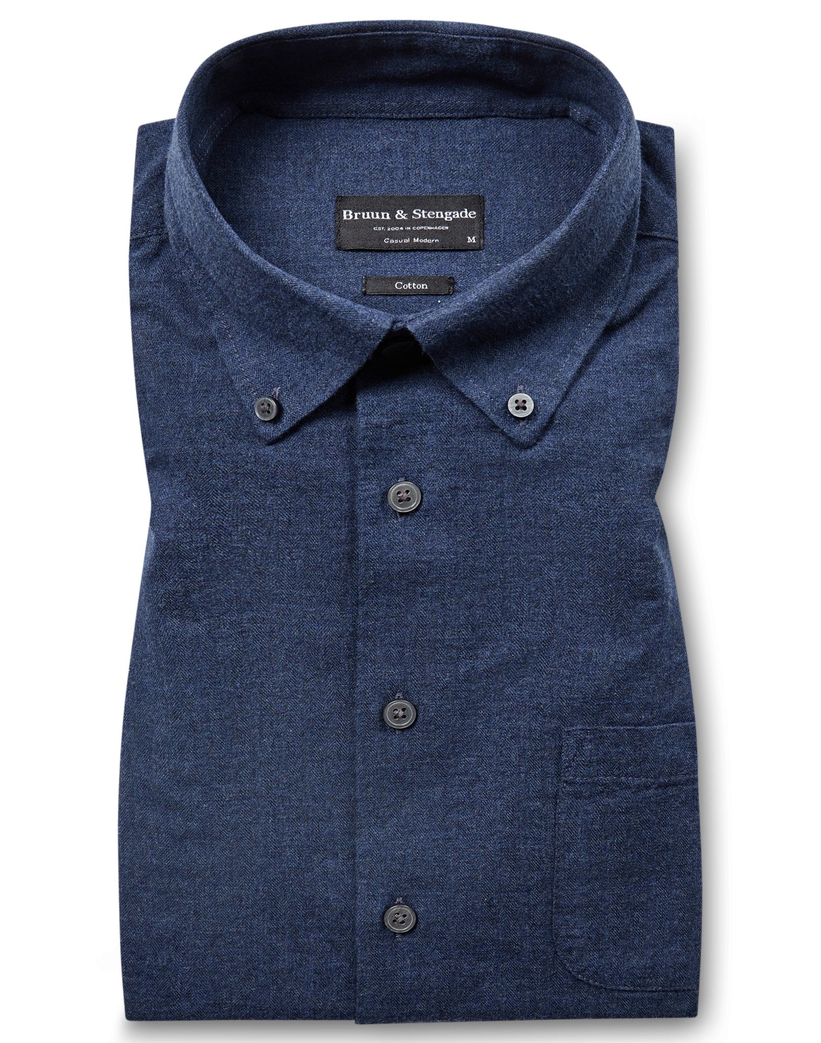 BS Cotton Casual Modern Fit Skjorta - Blå