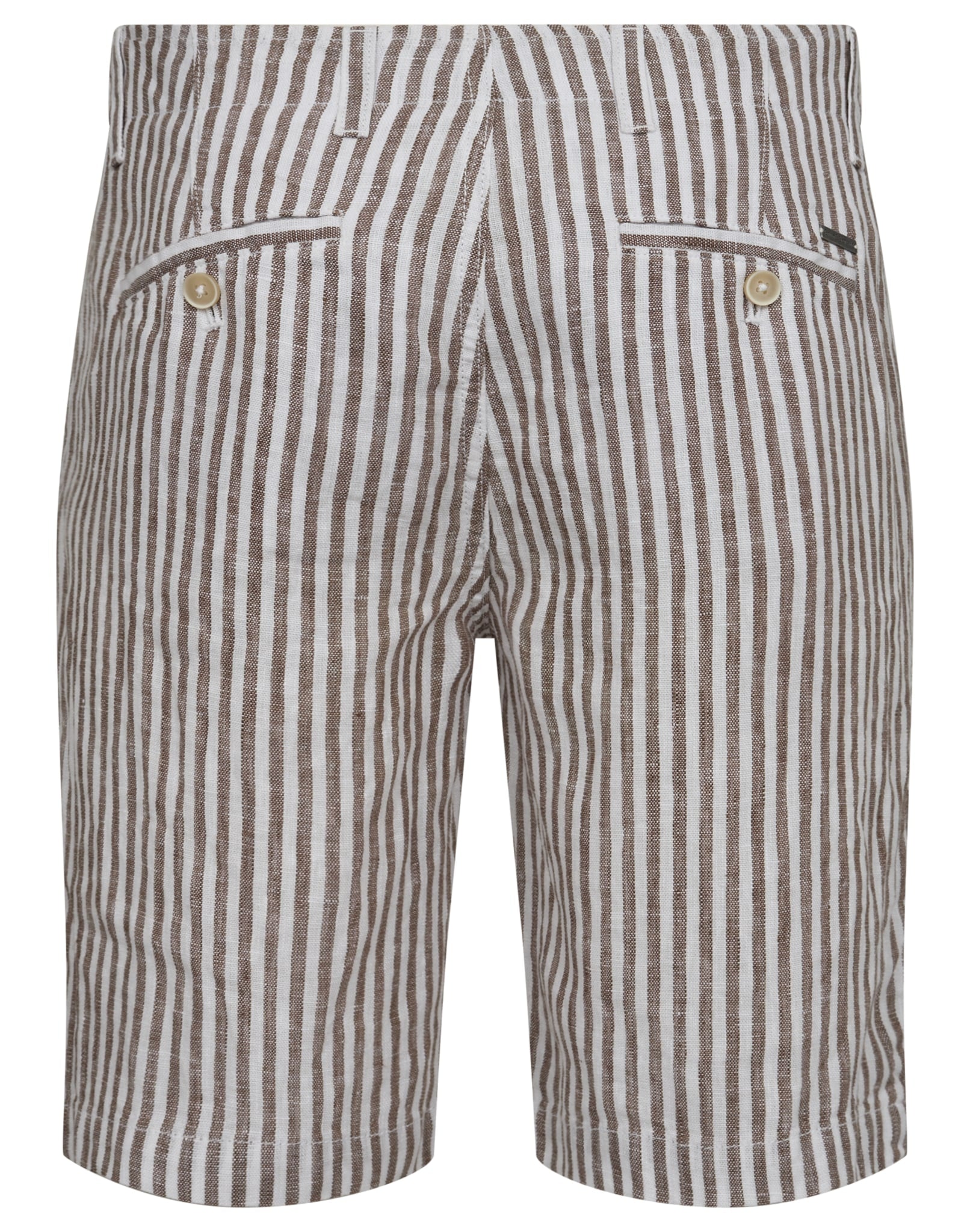 BS Abel Regular Fit Shorts - Brun/Vit