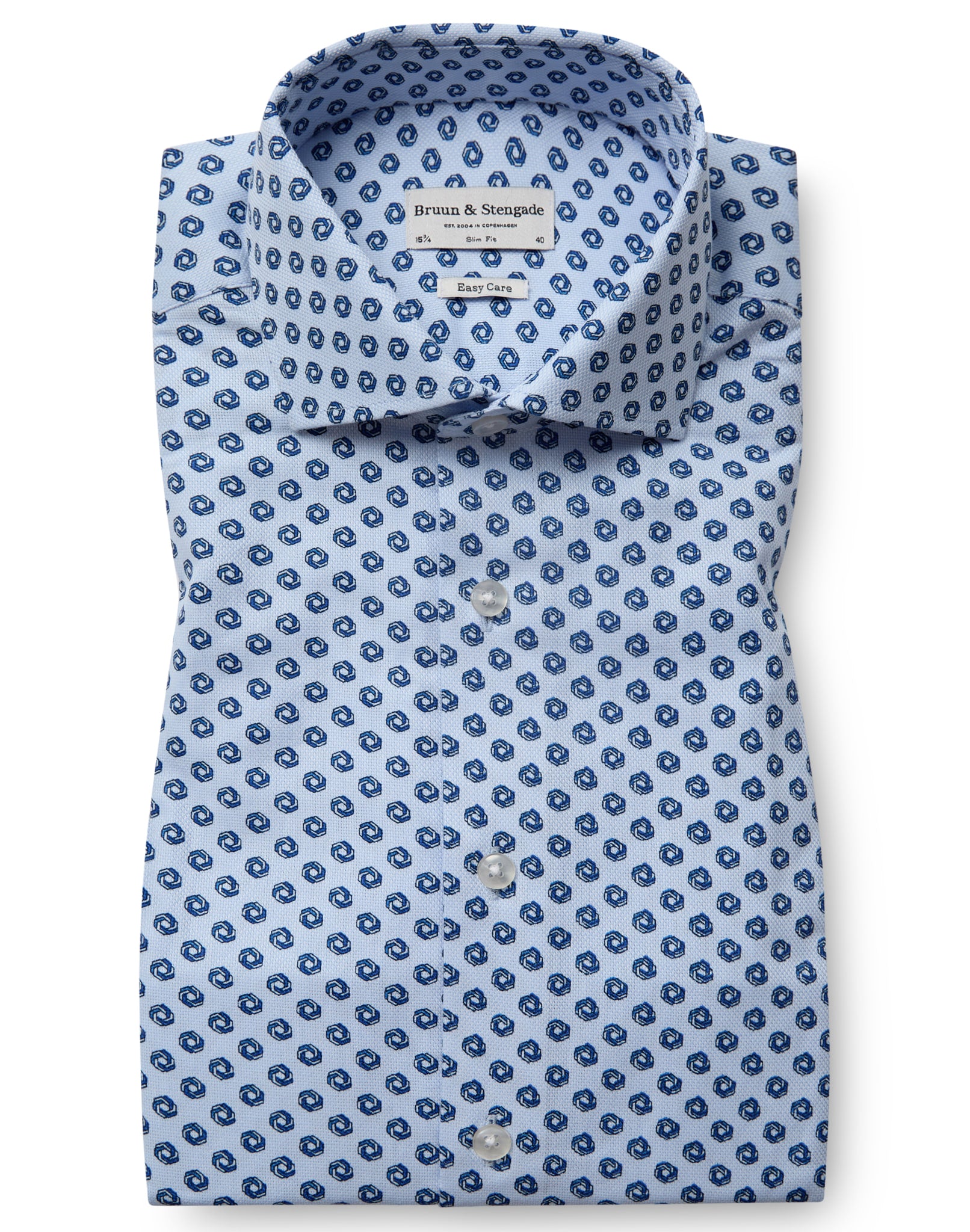 BS Sanders Slim Fit Skjorta - Ljusblå
