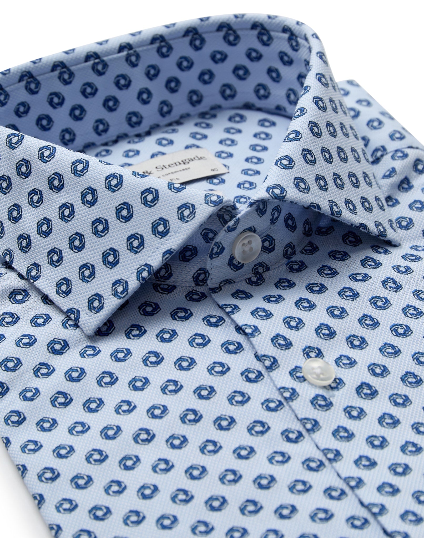 BS Sanders Slim Fit Skjorta - Ljusblå