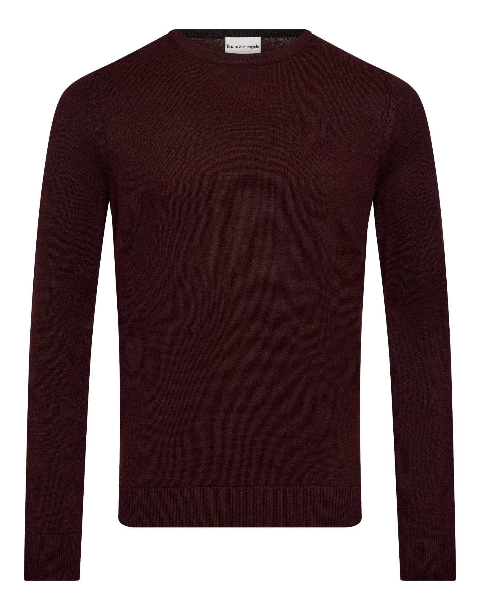BS Jupiter Regular Fit Stickat - Bordeaux