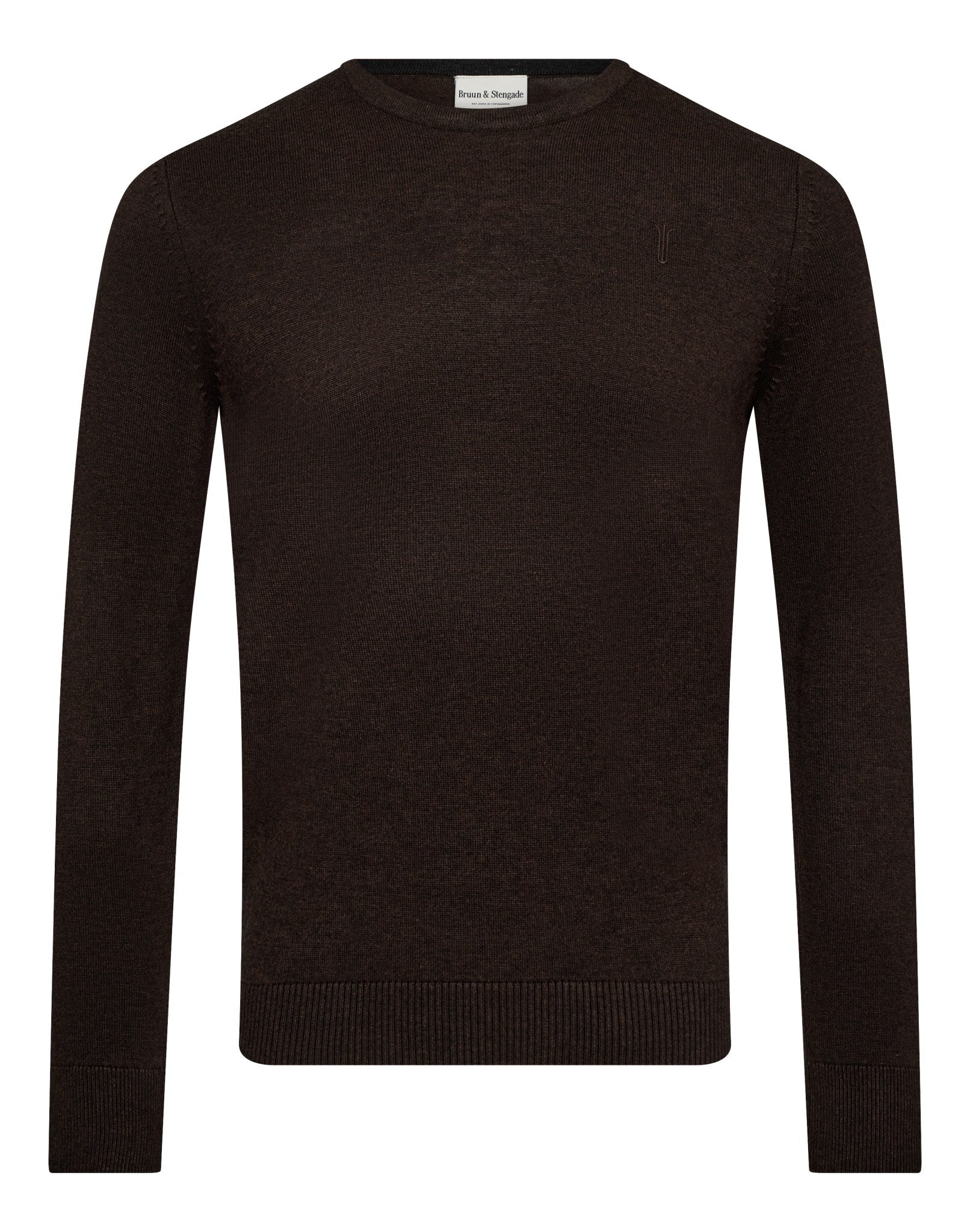 BS Jupiter Regular Fit Stickat - Dark Brown