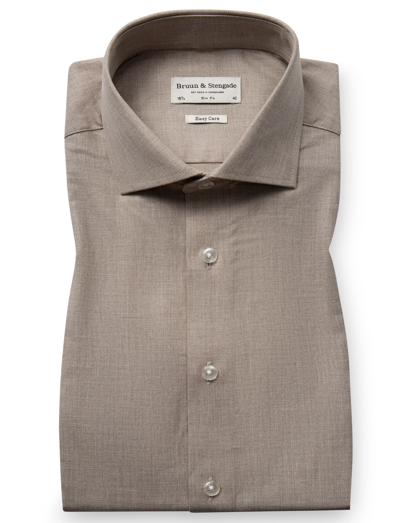 BS Hayward Slim Fit Skjorta - Sand