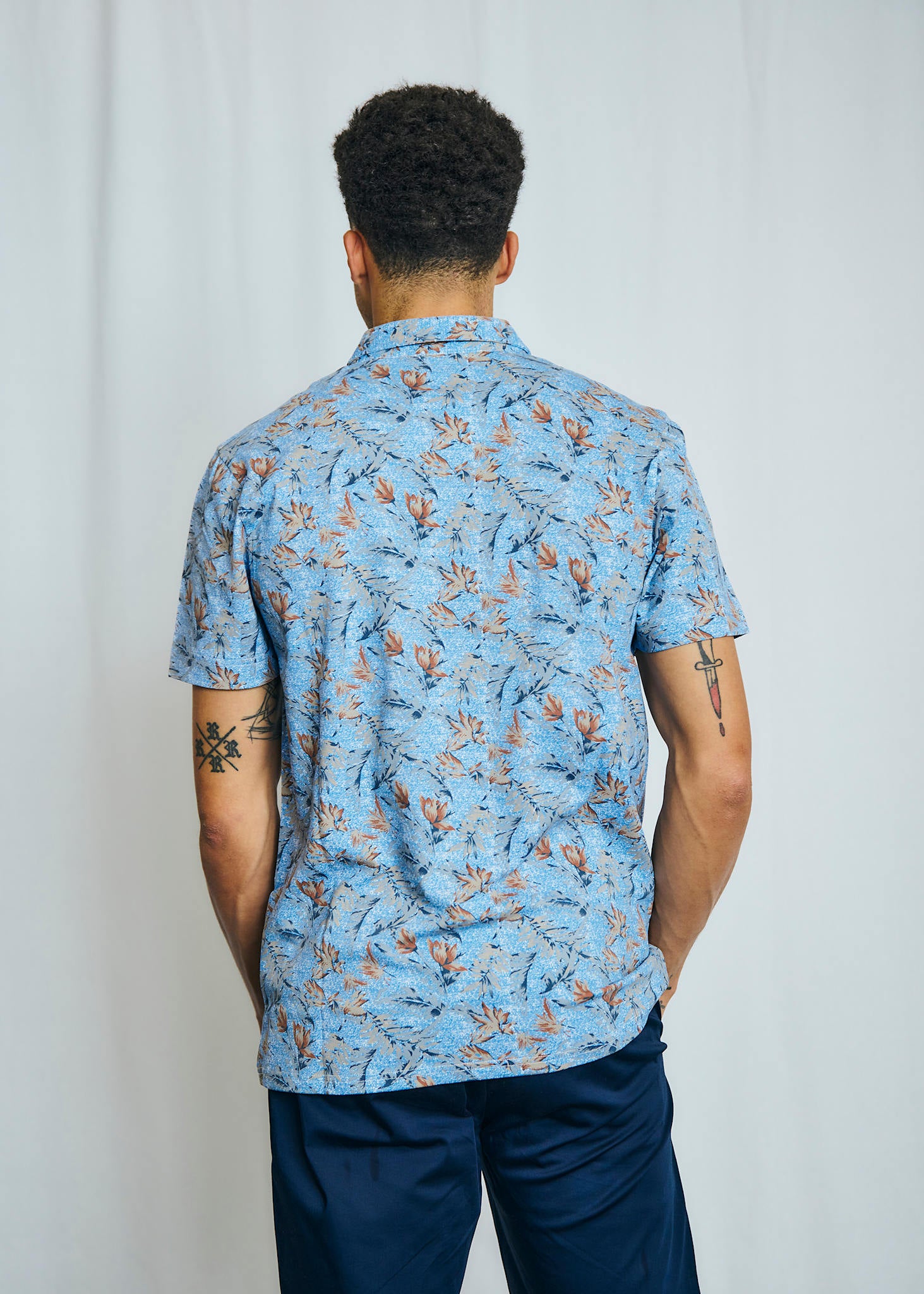 BS Iriomote Regular Fit Pikétröja - Ljusblå