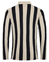 BS Sito Regular Fit Stickat - Navy/White