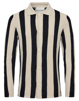 BS Sito Regular Fit Stickat - Navy/White