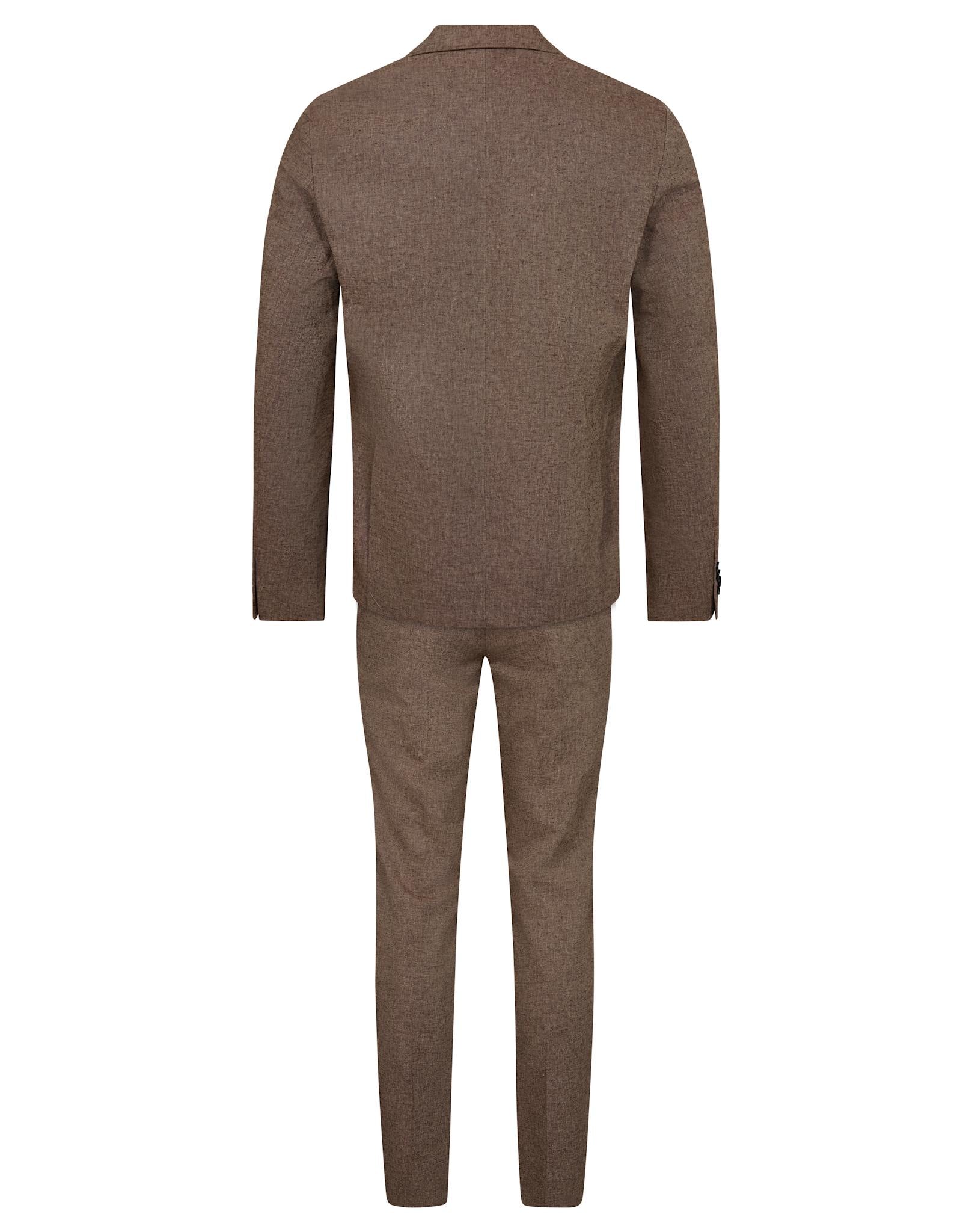BS Pollino Classic Fit-kostymset - Brun