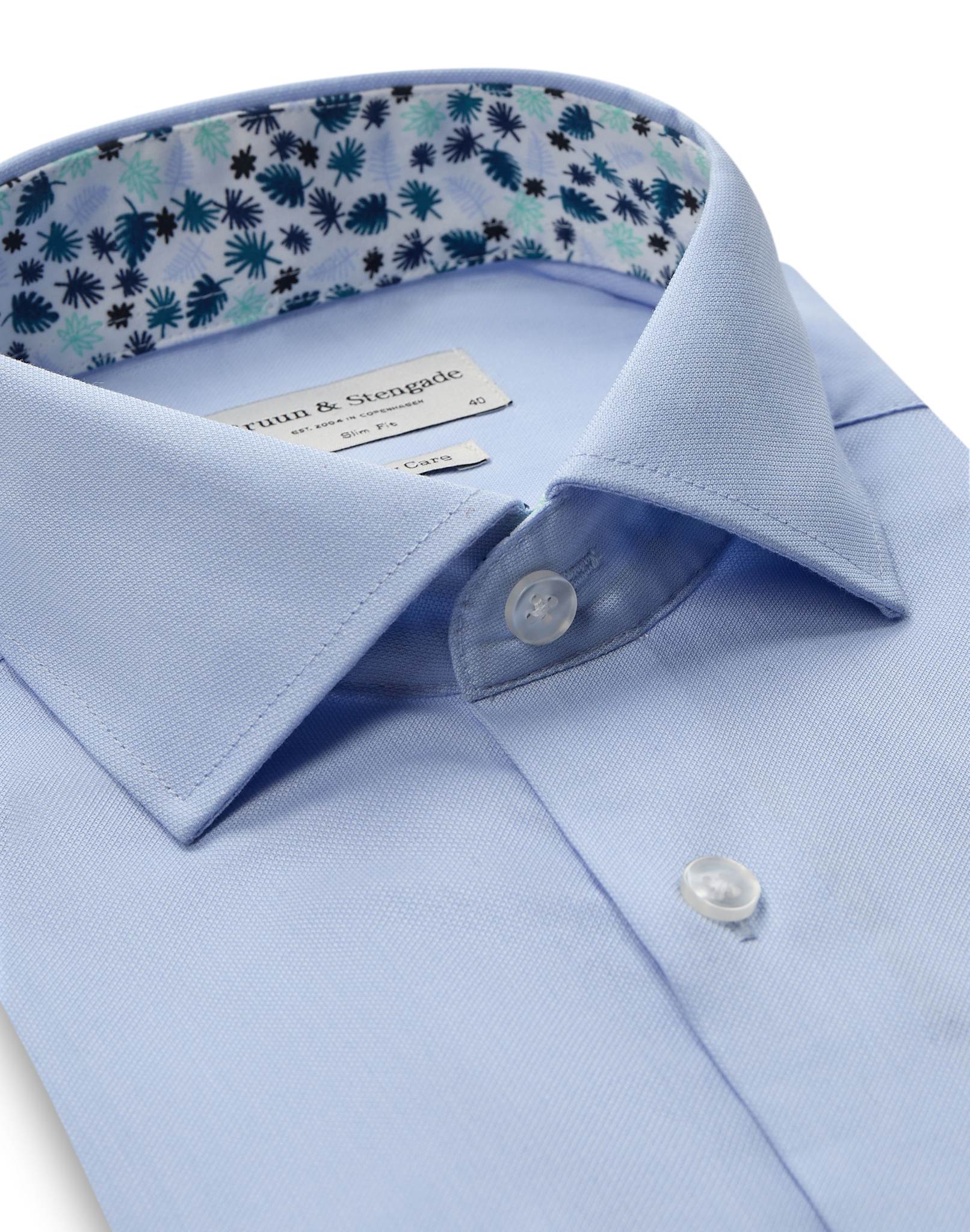 BS Novak Slim Fit Skjorta - Light Blue