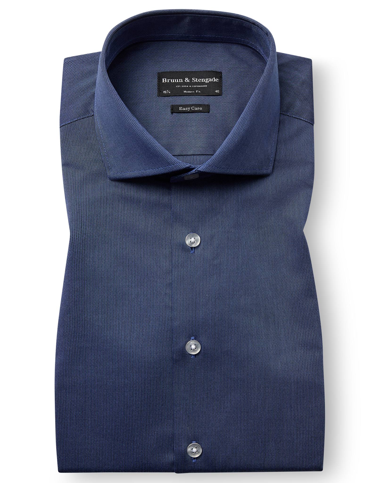 BS Etcheverry Modern Fit Skjorta - Dark Blue