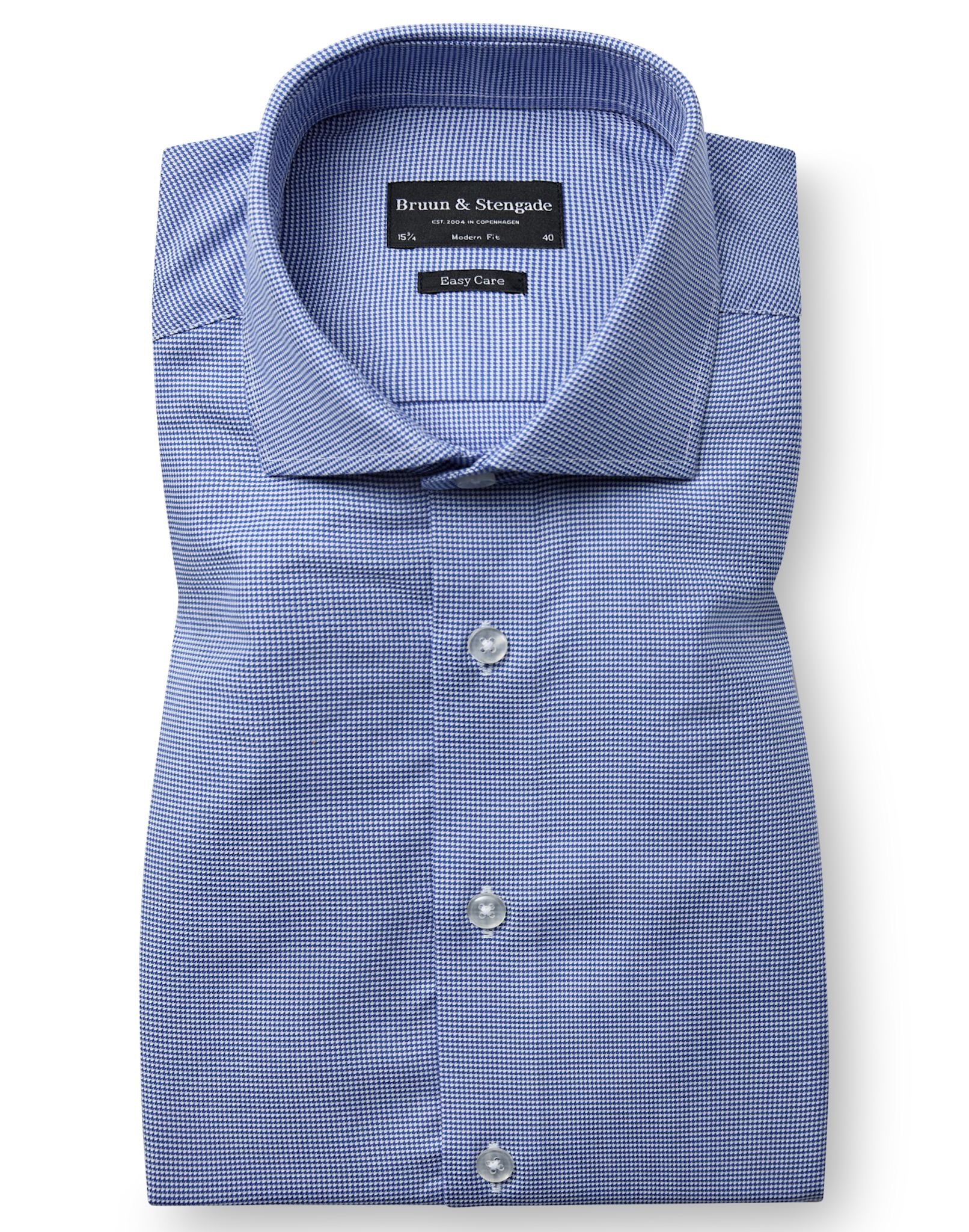 BS Struff Modern Fit Skjorta - Dark Blue