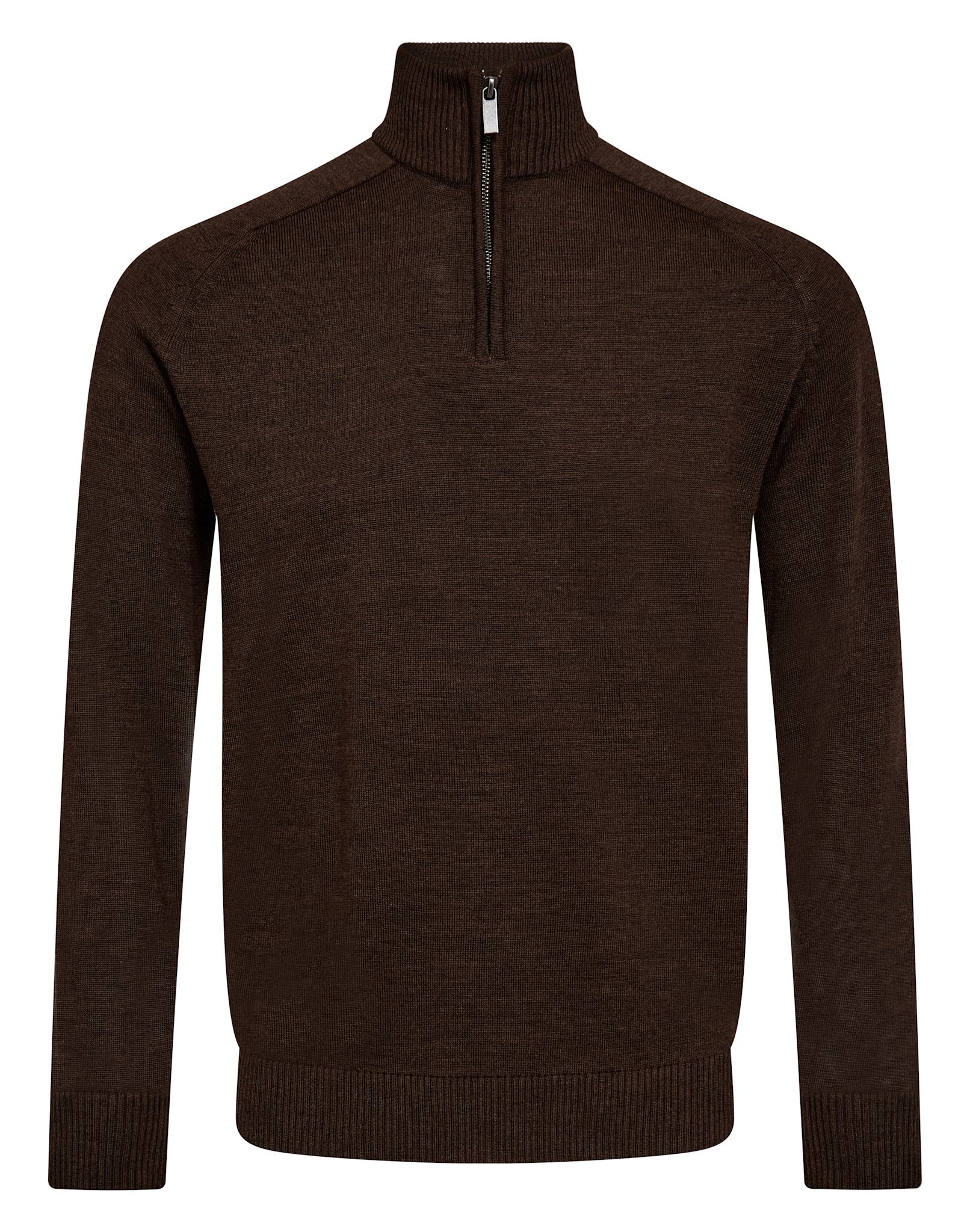 BS Pelle Regular Fit Stickat - Dark Brown