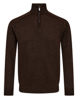 BS Pelle Regular Fit Stickat - Dark Brown