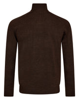 BS Pelle Regular Fit Stickat - Dark Brown