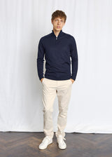 BS Pelle Regular Fit Stickat - Navy