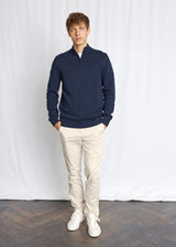 BS Stian Regular Fit Stickat - Navy