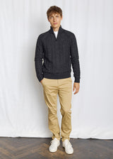 BS Askel Regular Fit Stickat - Charcoal