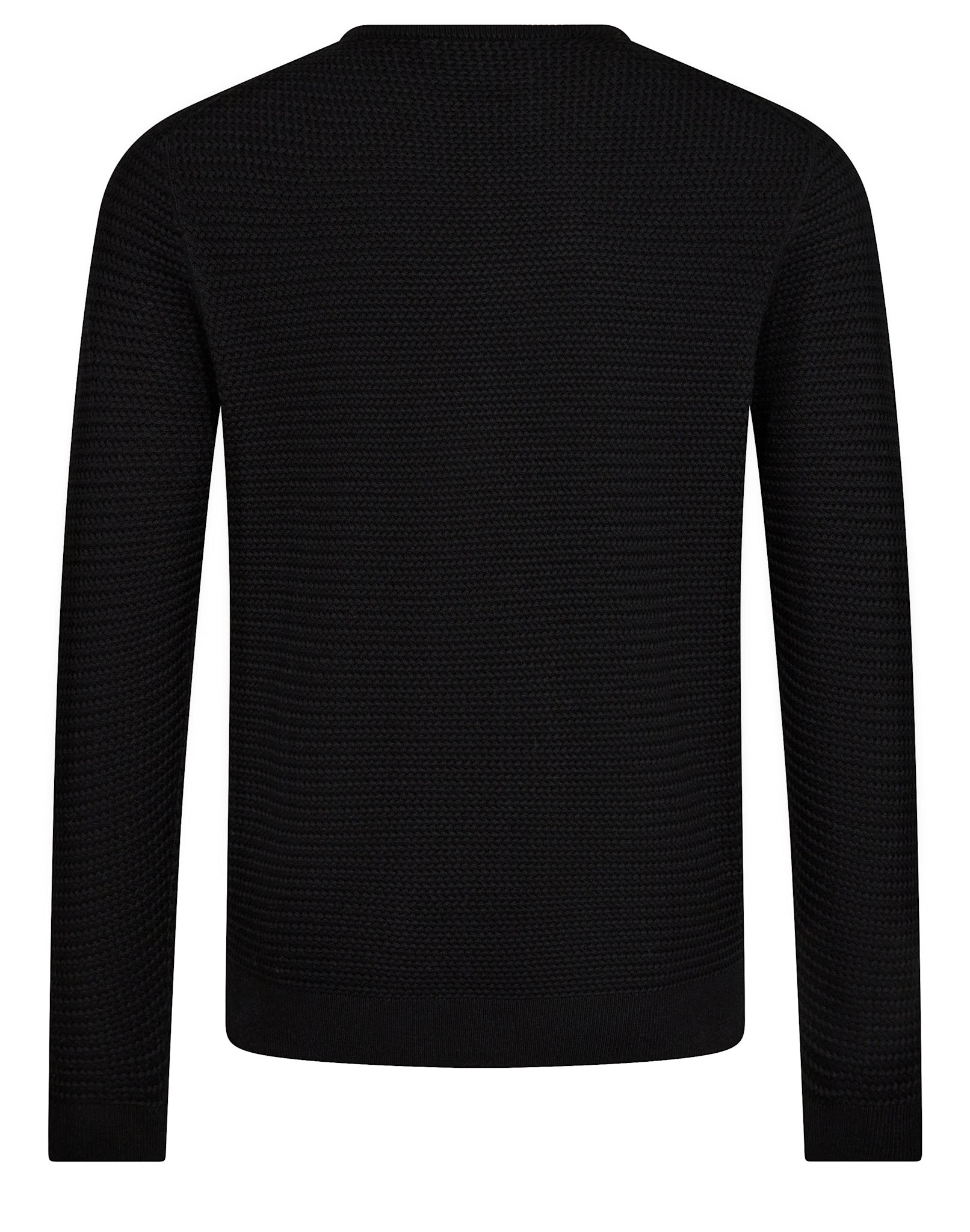 BS Arnlaug Regular Fit Stickat - Black