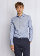 BS Seager Slim Fit Skjorta - Dark Blue