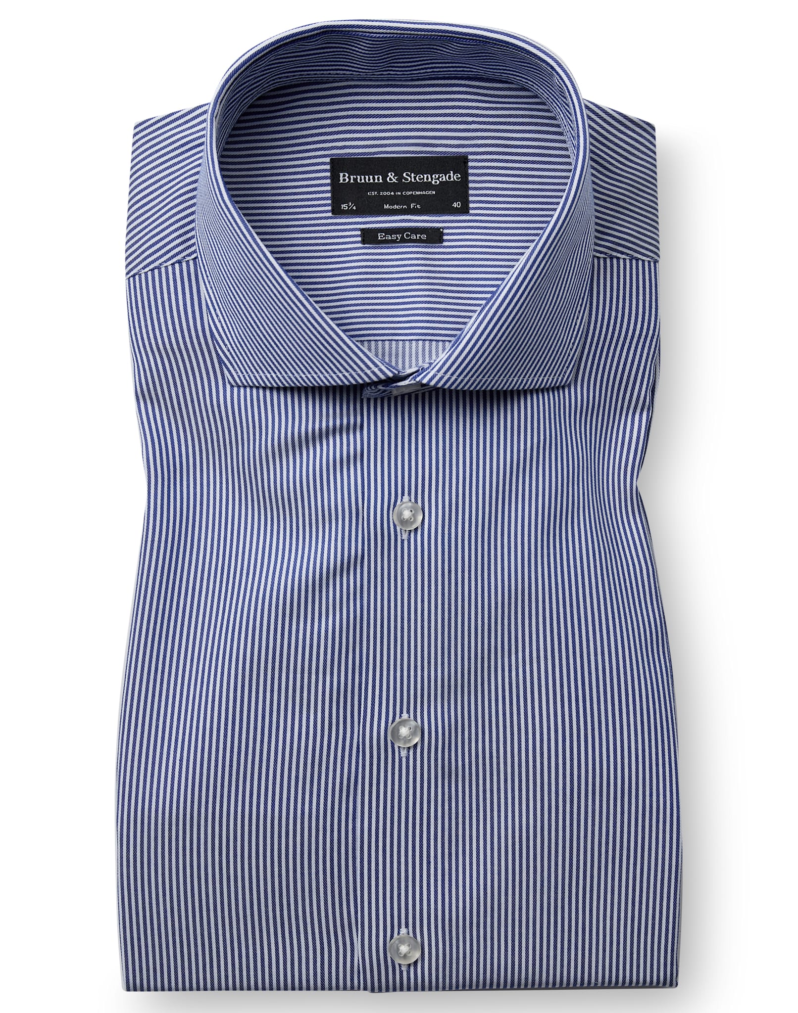 BS Yordan Modern Fit Skjorta - Dark Blue/White