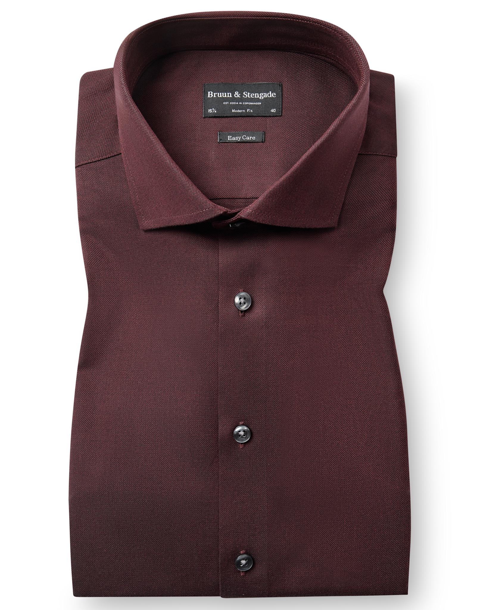 BS Manny Modern Fit Skjorta - Burgundy