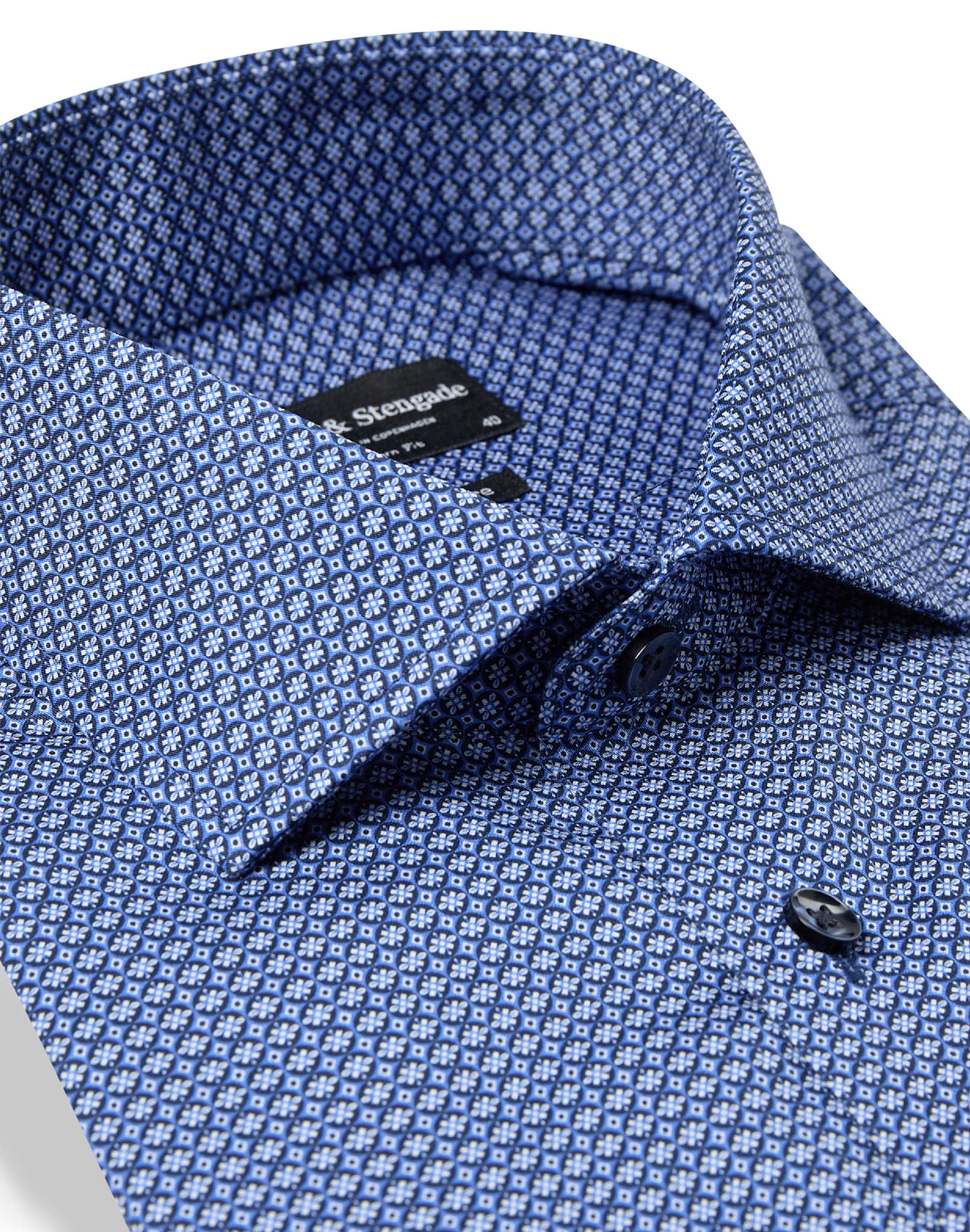 BS Madsen Modern Fit Skjorta - Blue