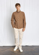 BS Faruk Casual Modern Fit Skjorta - Brown