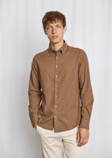 BS Faruk Casual Modern Fit Skjorta - Brown
