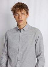 BS Faruk Casual Modern Fit Skjorta - Light Grey