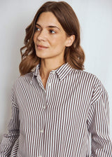 BS Karita Regular Fit Skjorta - Bordeaux/White