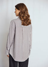 BS Karita Regular Fit Skjorta - Bordeaux/White