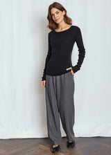 BS Asdis Regular Fit Stickat - Black