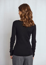 BS Asdis Regular Fit Stickat - Black