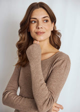 BS Asdis Regular Fit Stickat - Brown