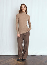 BS Hege Regular Fit Stickat - Brown