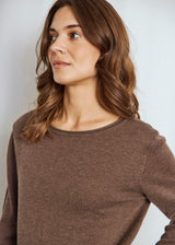 BS Ophelia Regular Fit Stickat - Dark Brown