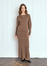 BS Kjersti Regular Fit Stickat - Dark Brown