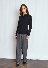 BS Eirin Regular Fit Stickat - Black