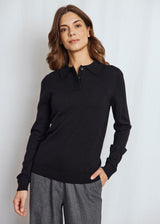 BS Eirin Regular Fit Stickat - Black