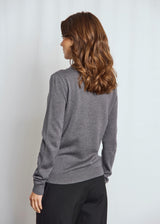 BS Eirin Regular Fit Stickat - Dark Grey