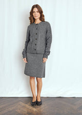 BS Marita Regular Fit Stickat - Dark Grey