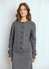 BS Marita Regular Fit Stickat - Dark Grey