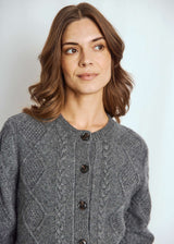 BS Marita Regular Fit Stickat - Dark Grey