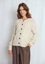 BS Marita Regular Fit Stickat - Ecru