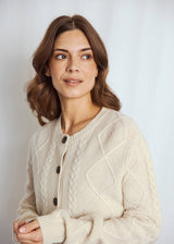 BS Marita Regular Fit Stickat - Ecru