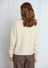 BS Marita Regular Fit Stickat - Ecru