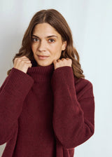 BS Mali Regular Fit Stickat - Bordeaux