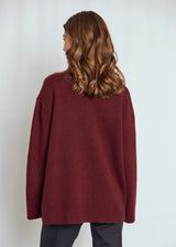 BS Mali Regular Fit Stickat - Bordeaux