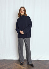 BS Mali Regular Fit Stickat - Navy